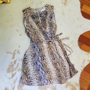 Calvin Klein faux wrap, romper dress